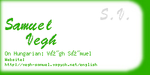 samuel vegh business card